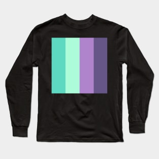 Turquoise-Purple Gradient Long Sleeve T-Shirt